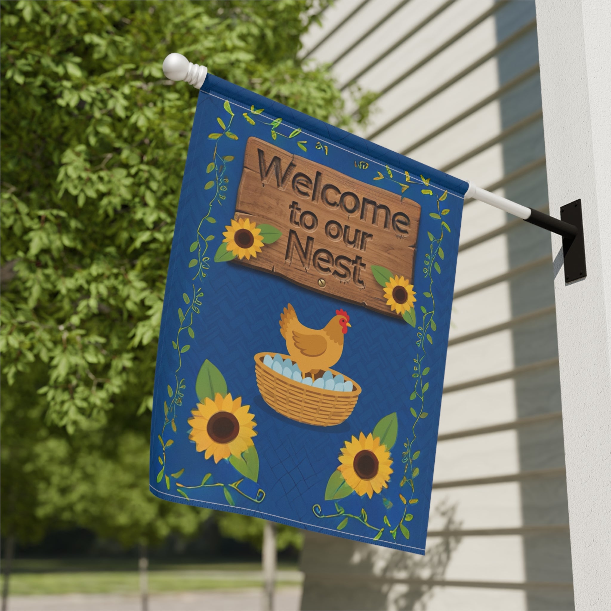 Welcome to Our Nest Garden Flag Double Sided 12x18 24x32 Outdoor