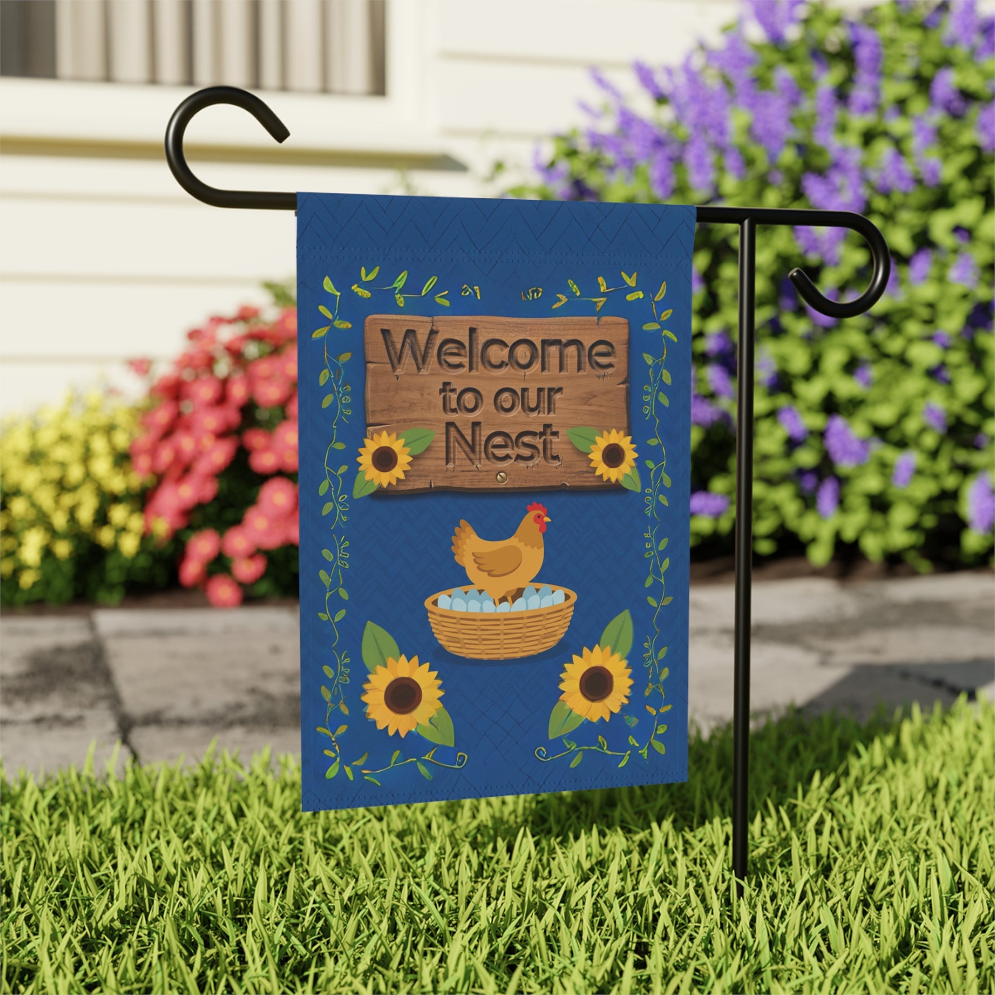 Welcome to Our Nest Garden Flag Double Sided 12x18 24x32 Outdoor