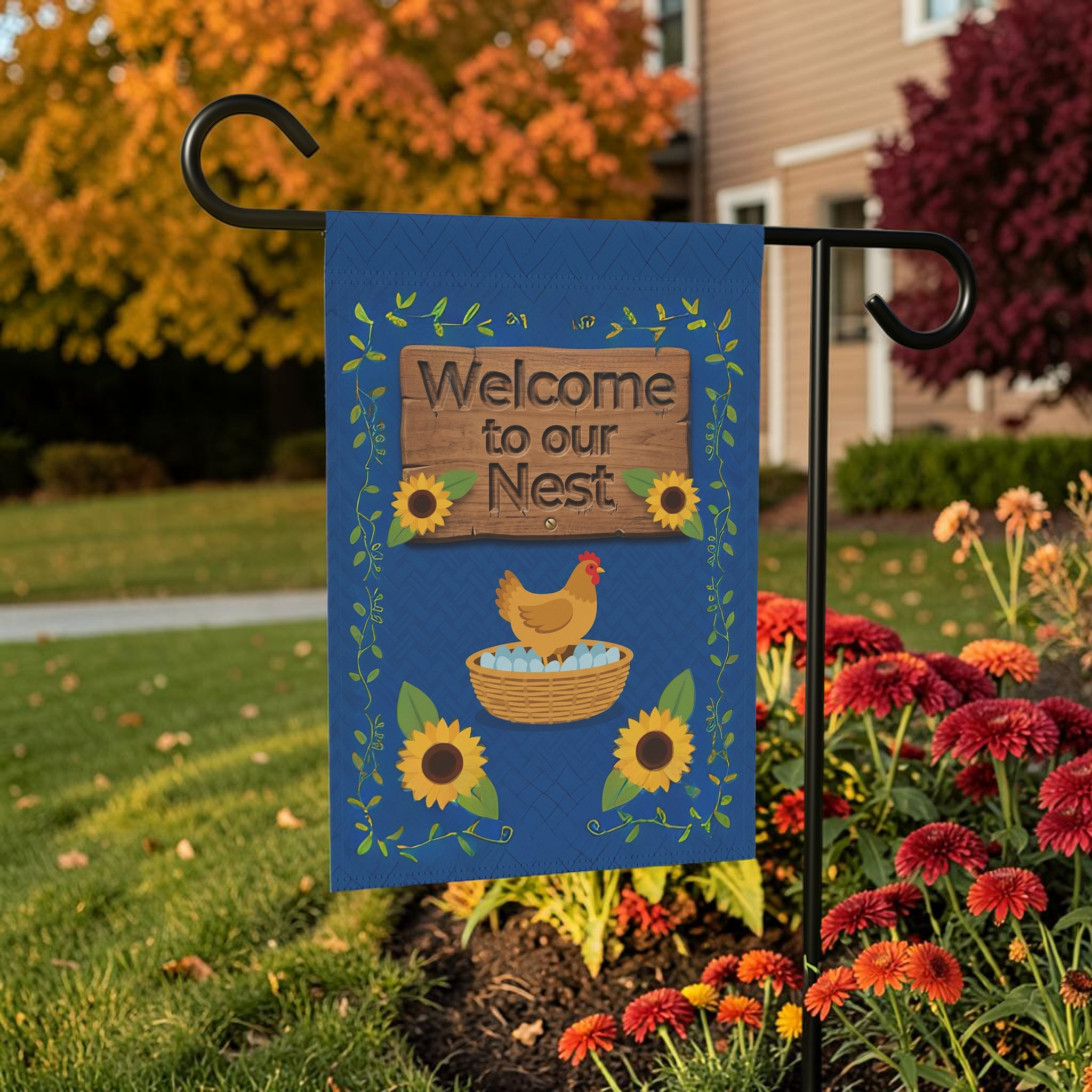 Welcome to Our Nest Garden Flag Double Sided 12x18 24x32 Outdoor