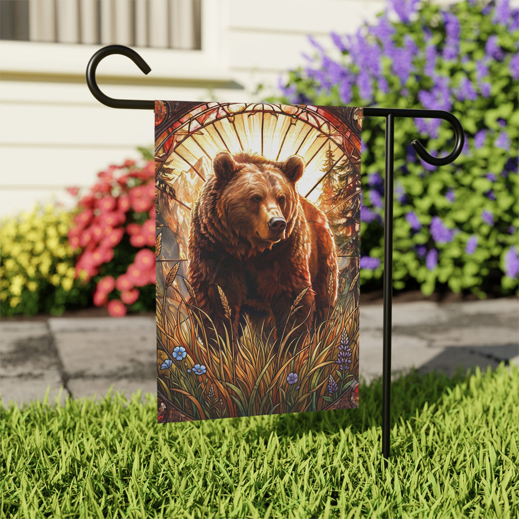Grizzly Bear Garden Flag Double Sided 12x18 24x32 Outdoor
