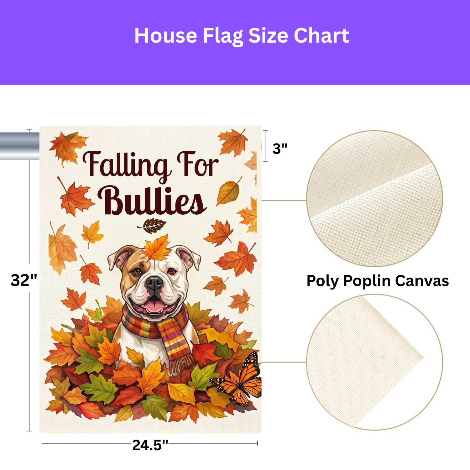 Falling For Bullies American Bulldog Garden Flag Double Sided 12x18 24x32