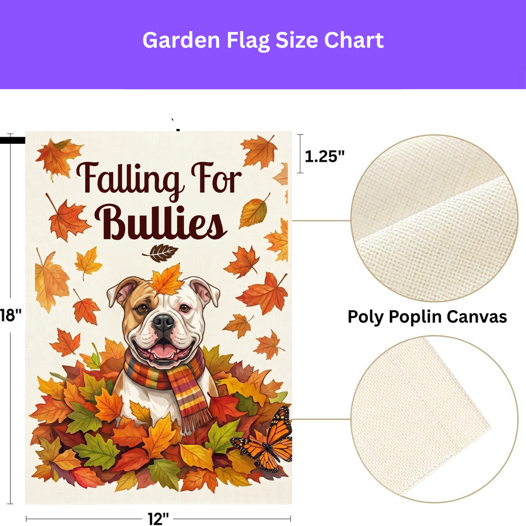 Falling For Bullies American Bulldog Garden Flag Double Sided 12x18 24x32