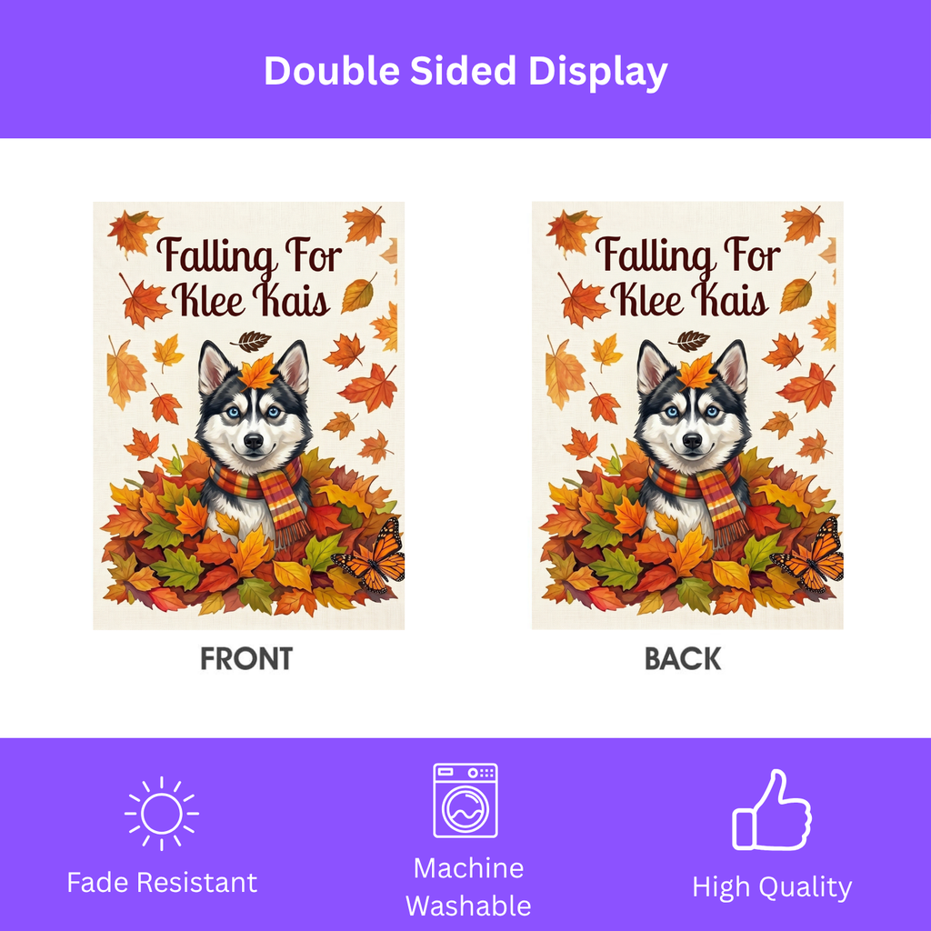 Falling For Klee Kais Autumn Garden Flag Double Sided 12x18 24x32 Outdoor