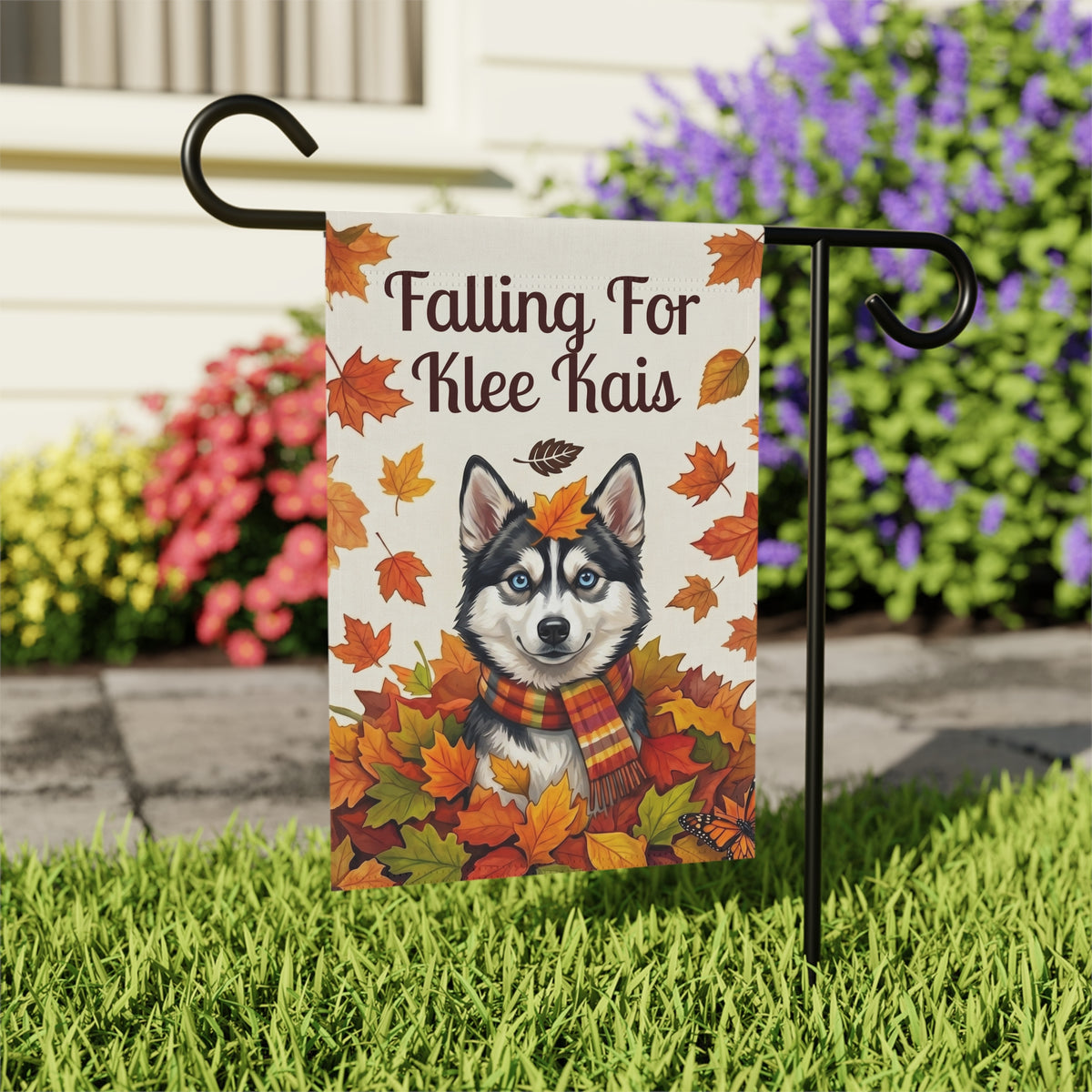 Falling For Klee Kais Autumn Garden Flag Double Sided 12x18 24x32 Outdoor