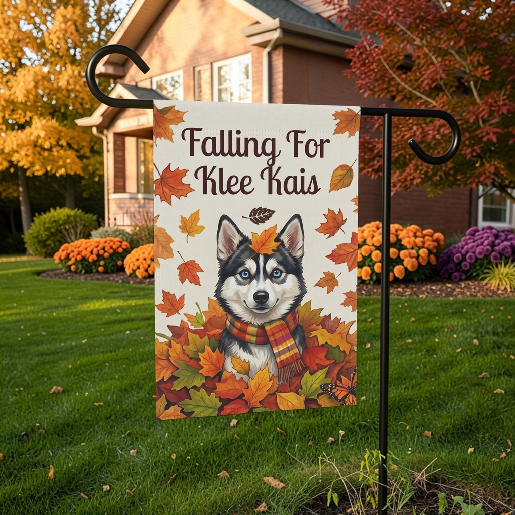 Falling For Klee Kais Autumn Garden Flag Double Sided 12x18 24x32 Outdoor