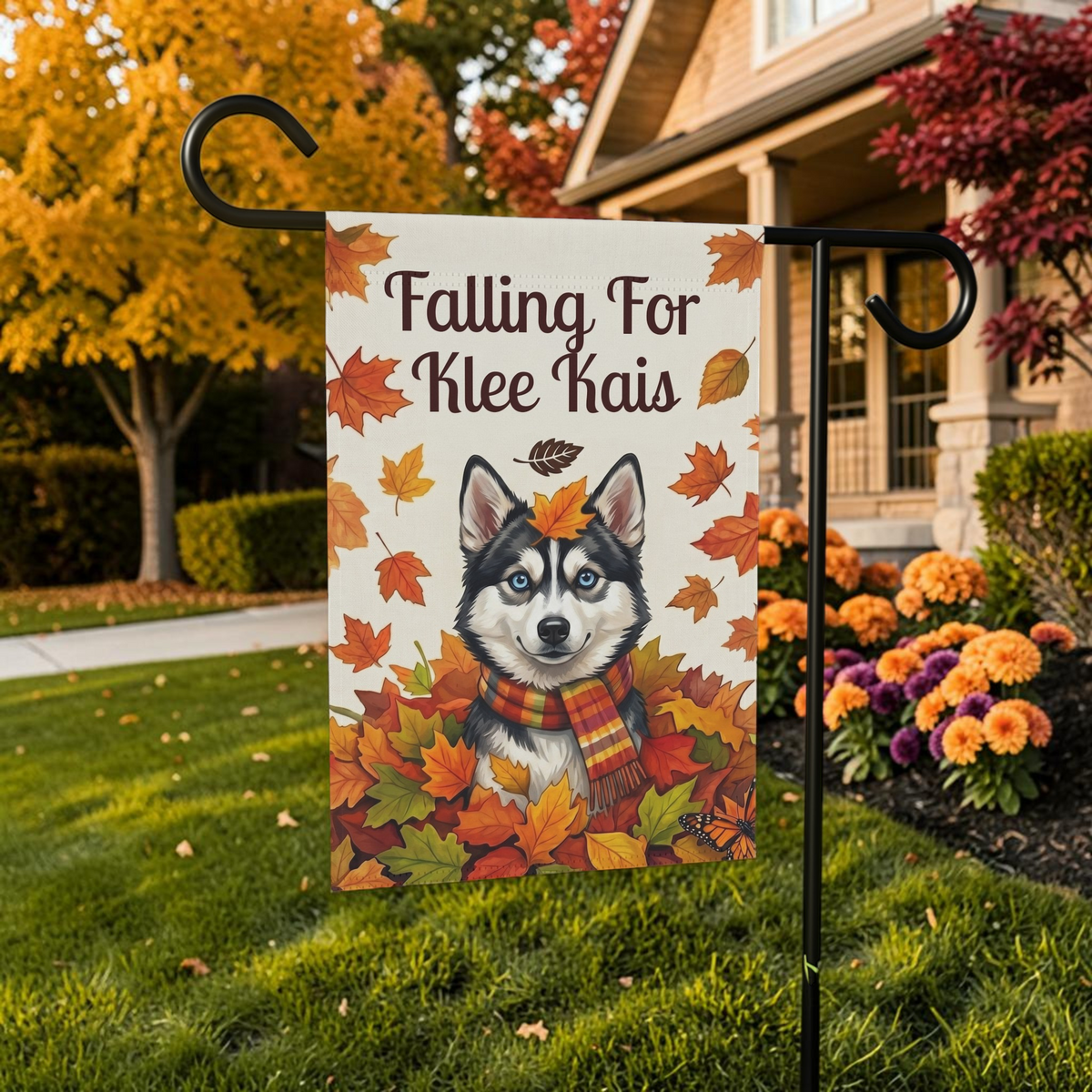 Falling For Klee Kais Autumn Garden Flag Double Sided 12x18 24x32 Outdoor