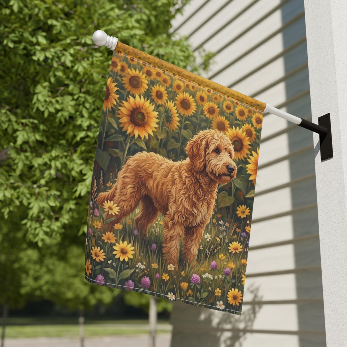 Sunflower Field Golden Noodle Garden Flag Double Sided 12x18 24x32 Outdoor