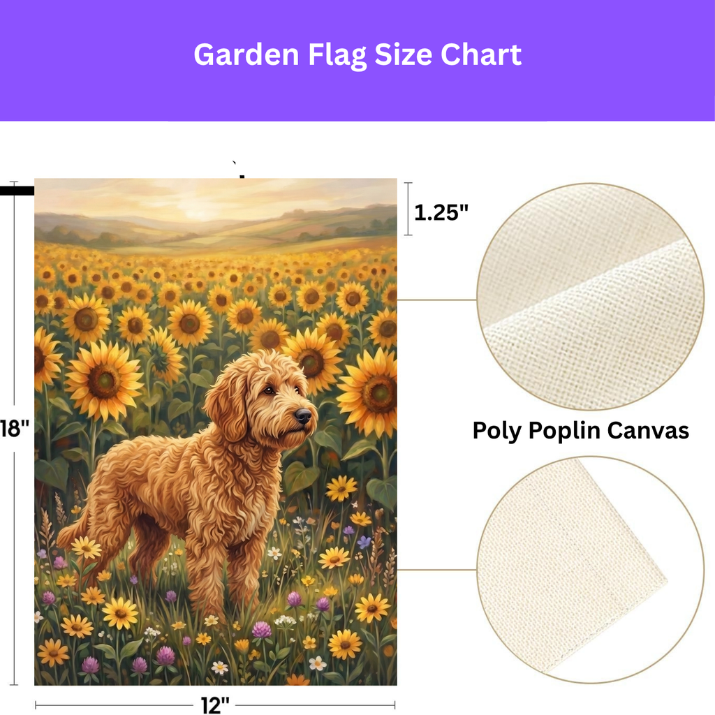 Sunflower Field Golden Noodle Garden Flag Double Sided 12x18 24x32 Outdoor