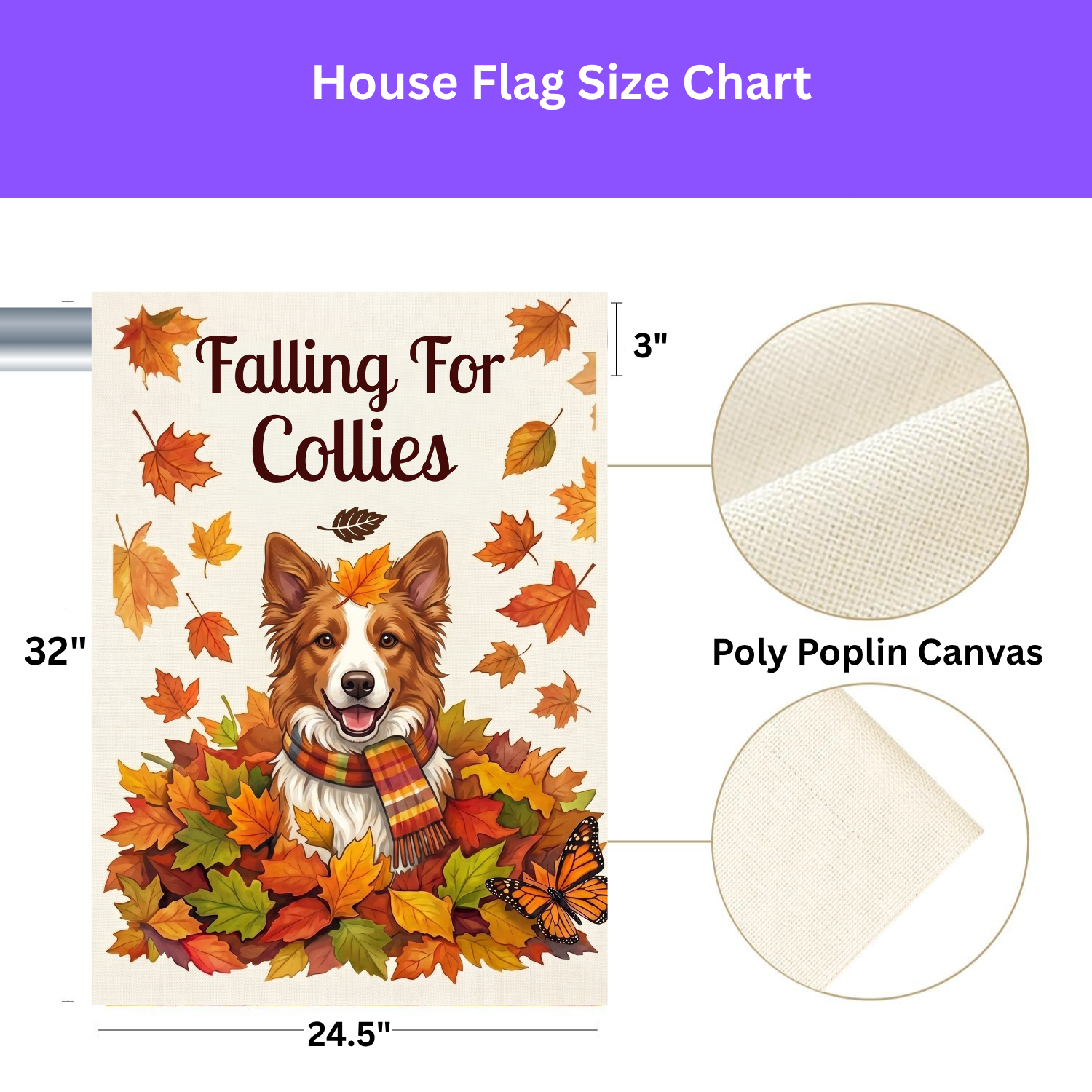 Falling For Collies Red And White Border Collie Garden Flag