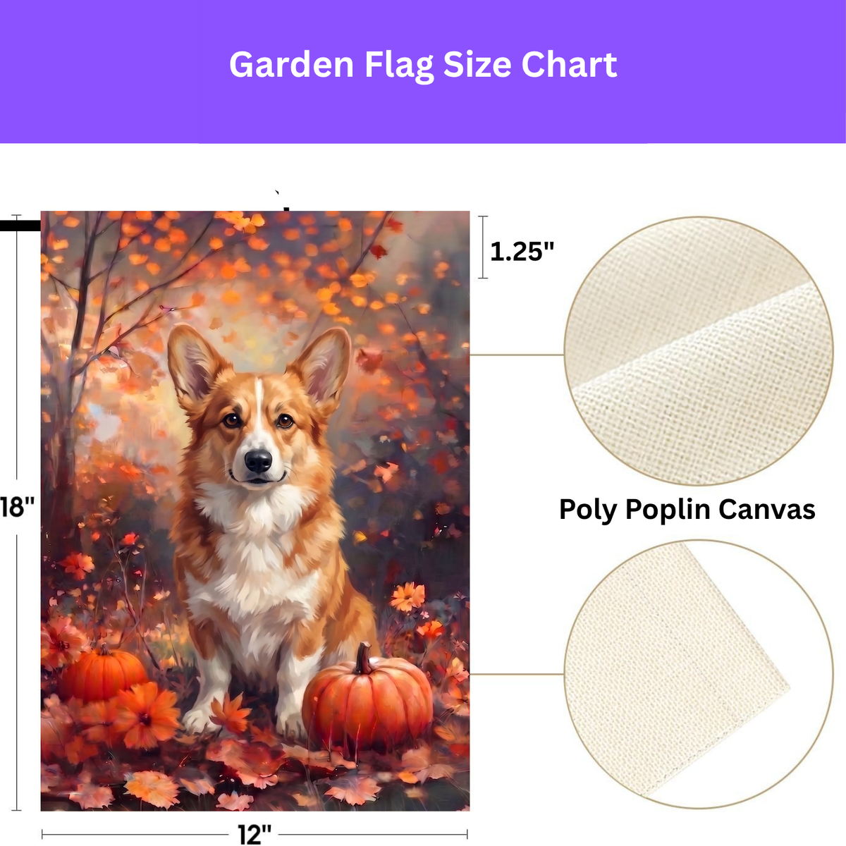 Fall Corgi With Pumpkins Autumn Garden Flag