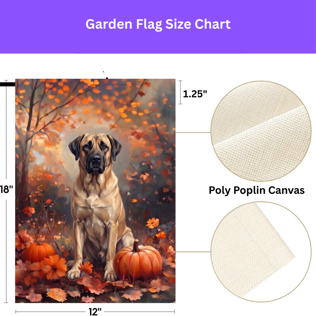 Fall Anatolian Shepherd Dog With Pumpkins Autumn Garden Flag