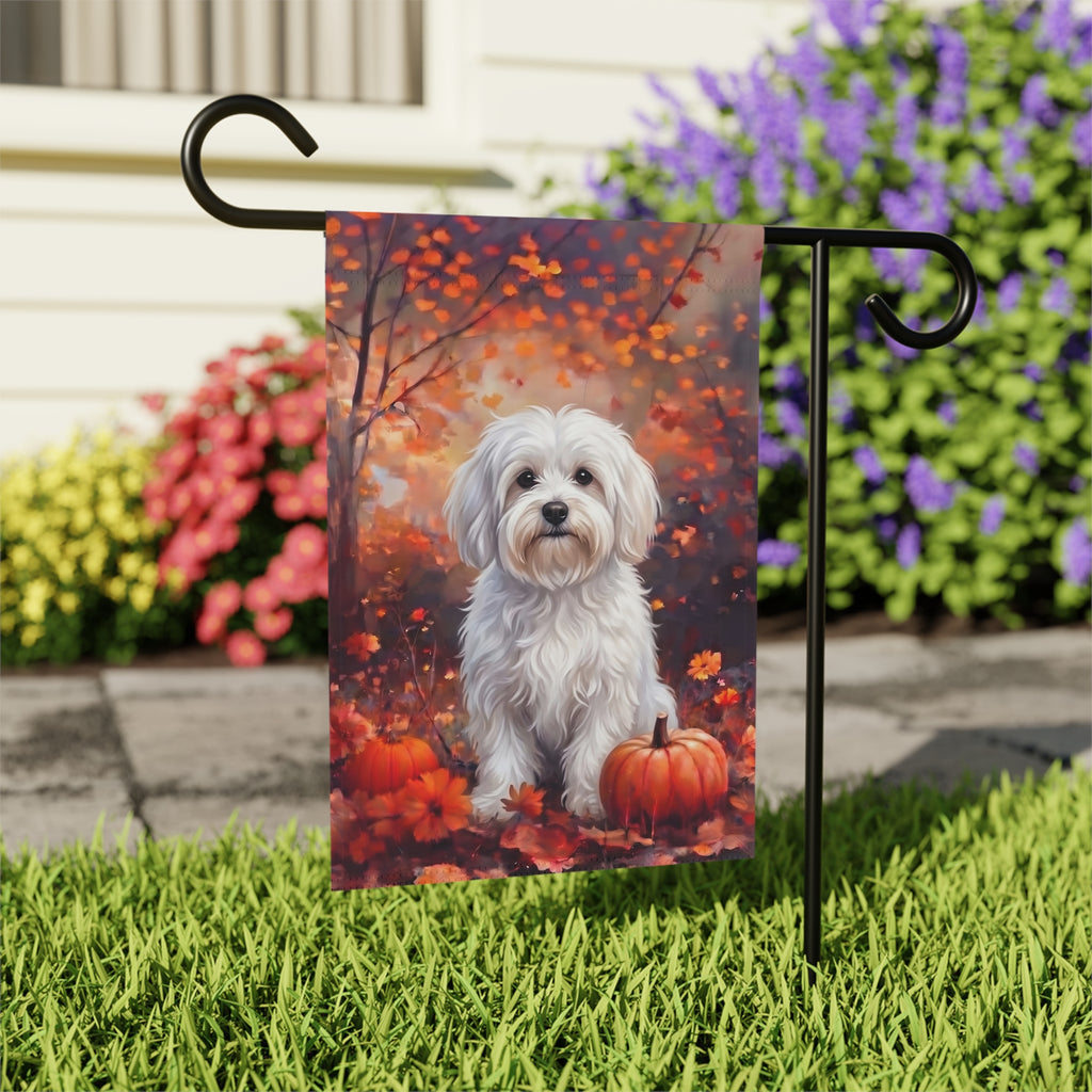 Fall Bolognese With Pumpkins Autumn Garden Flag