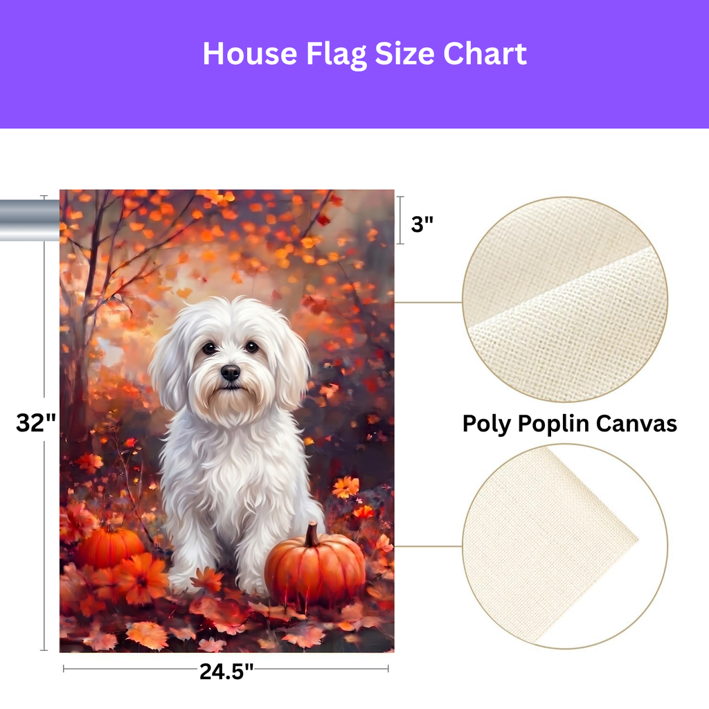 Fall Bolognese With Pumpkins Autumn Garden Flag