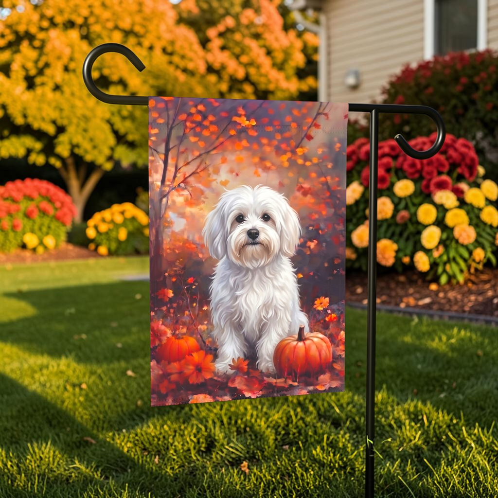 Fall Bolognese With Pumpkins Autumn Garden Flag
