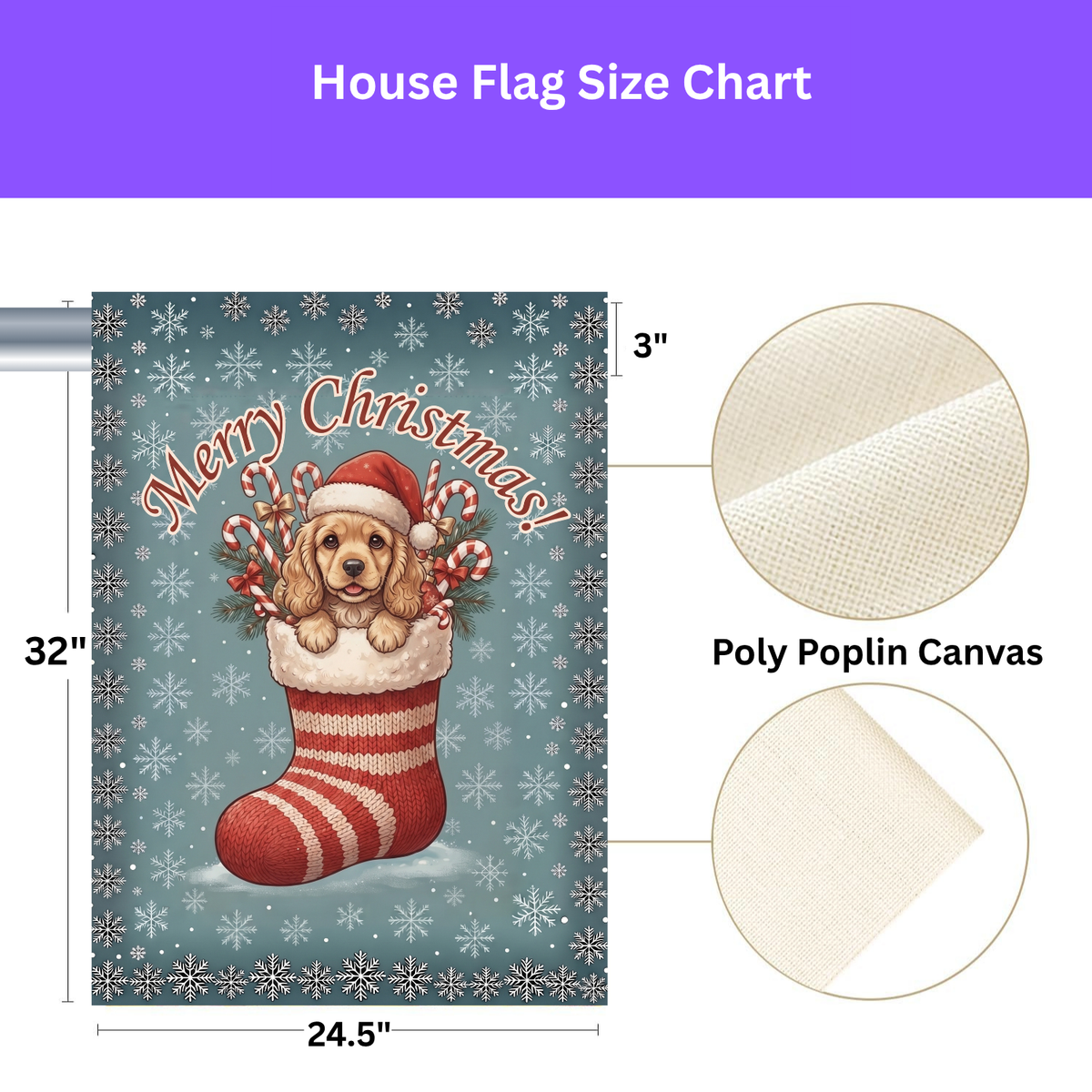 Cocker Spaniel And Christmas Stocking Garden Flag
