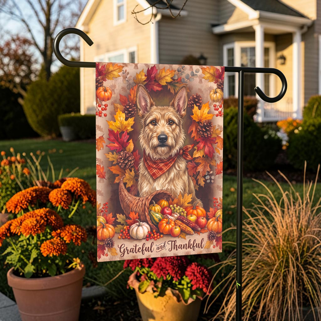 Grateful And Thankful Berger Picard Thanksgiving Garden Flag