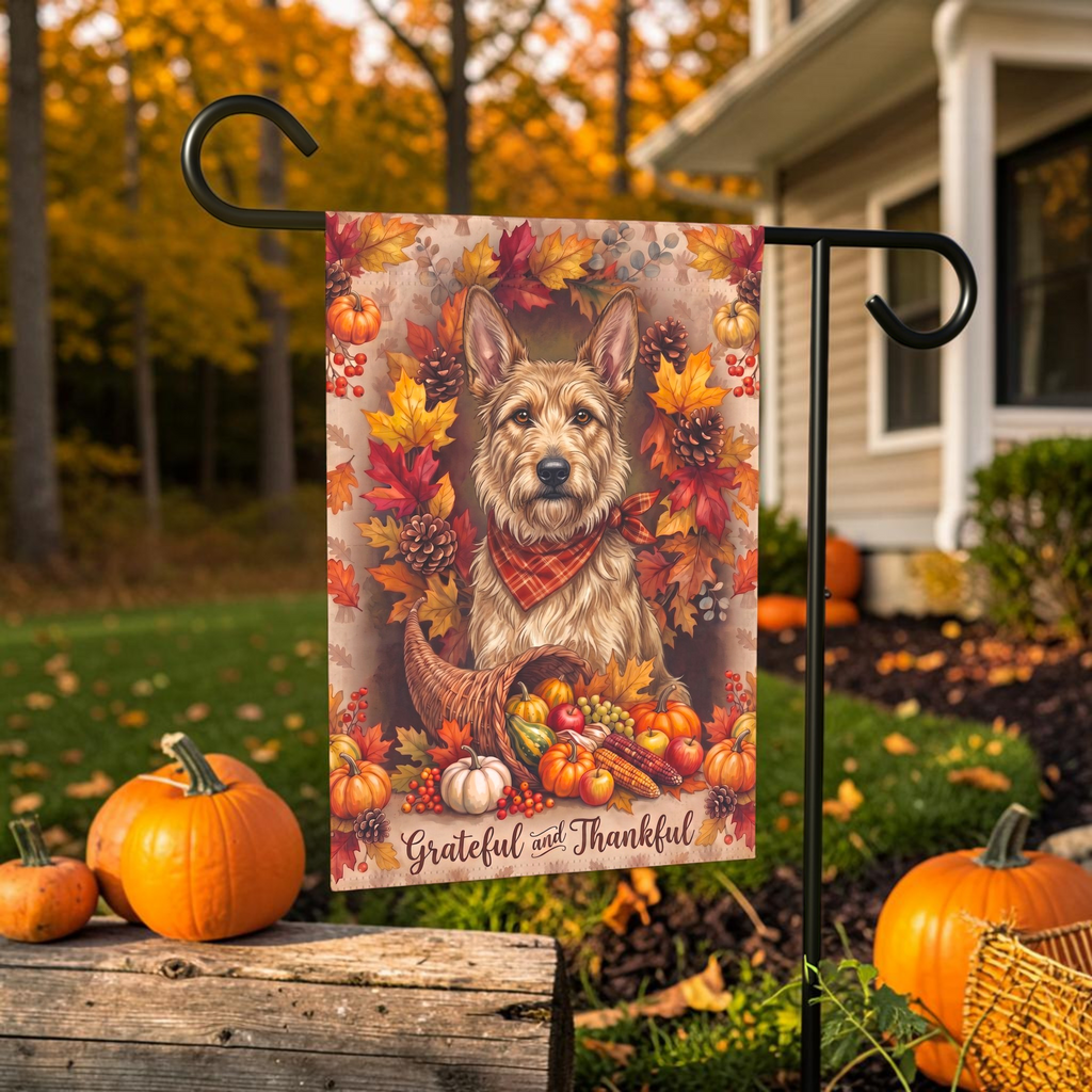 Grateful And Thankful Berger Picard Thanksgiving Garden Flag