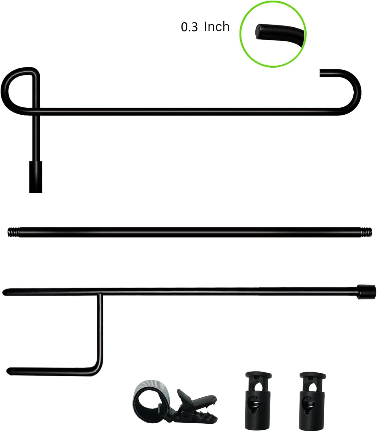 Premium Windproof Garden Flag Pole Set - double-sided design - Dragonfire Gardens